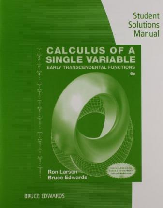 Calculus larson edwards solution manual